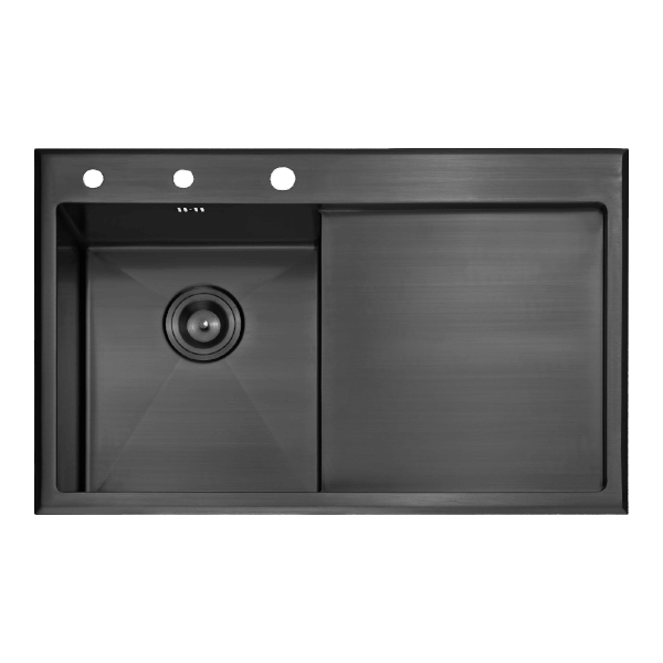 ROVATE 20 Inch Drop-In Single Bowl Kitchen Sink - 304 Stainless Steel, Top Mount With Sound Pad