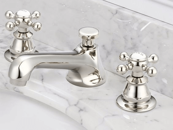 Polished Nickel double handle Bathroom Faucet
