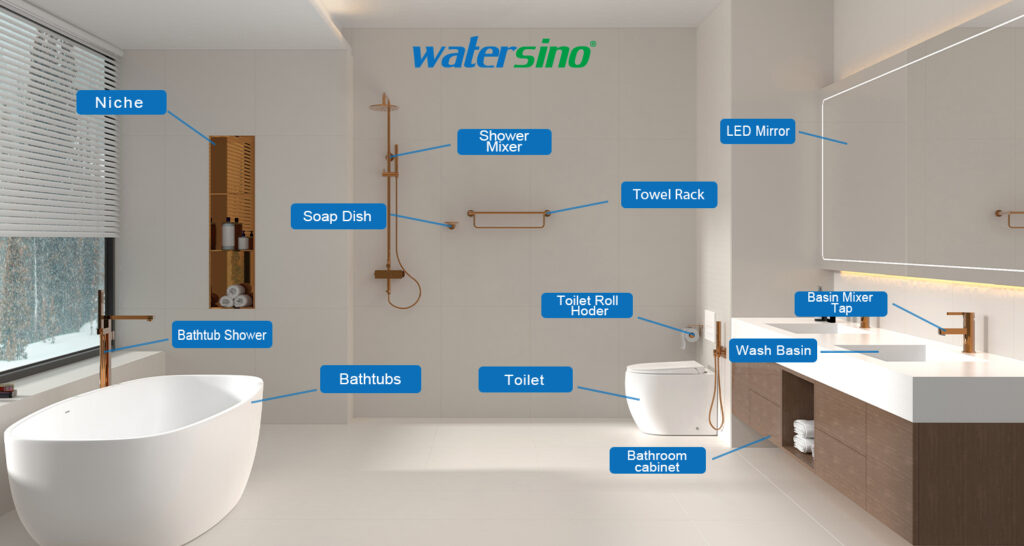 watersino Bathroom hardware one-stop service factory