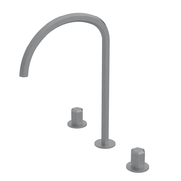 Torneira misturadora de lavatório com duas alças e três furos HB903BS