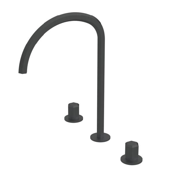 Torneira misturadora de lavatório com duas alças e três furos HB903GM