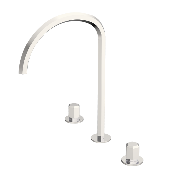 Torneira misturadora de lavatório com duas alças e três furos HB903PN