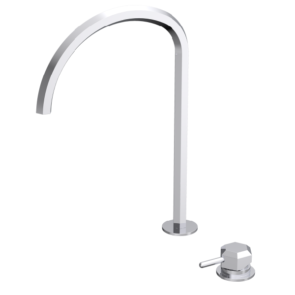 Robinet de cuisine à deux trous monté sur pont HB905C