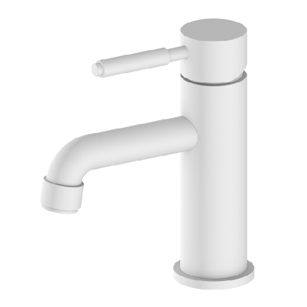 Matte white-Low-Foot Curved Spout Basin Faucet WB871MW