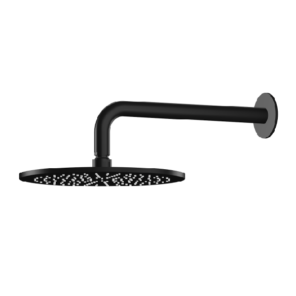 Cabezal de ducha de pared negro mate LB1187B