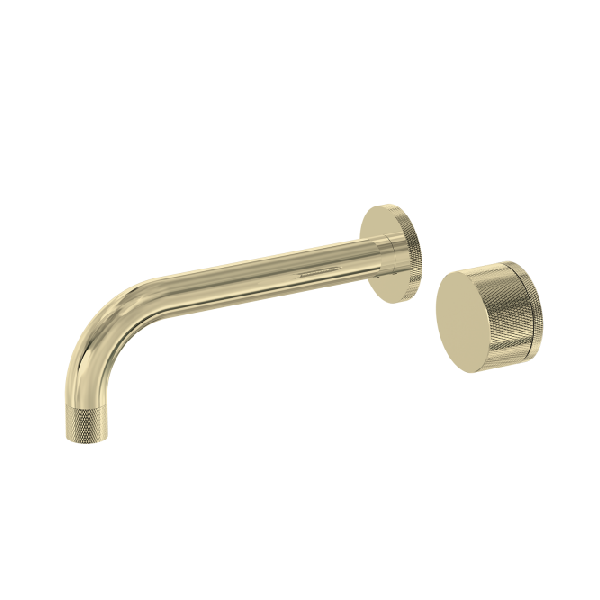 Polished Ti Gold -basin faucet wall mounted