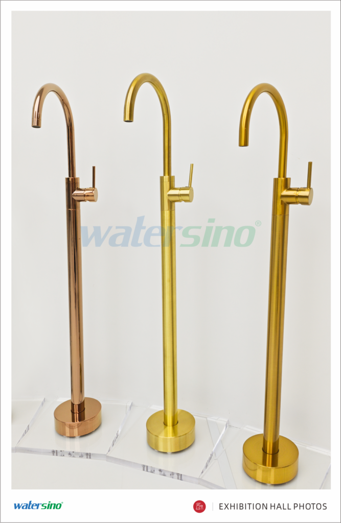 brushed gold bathtub faucet set