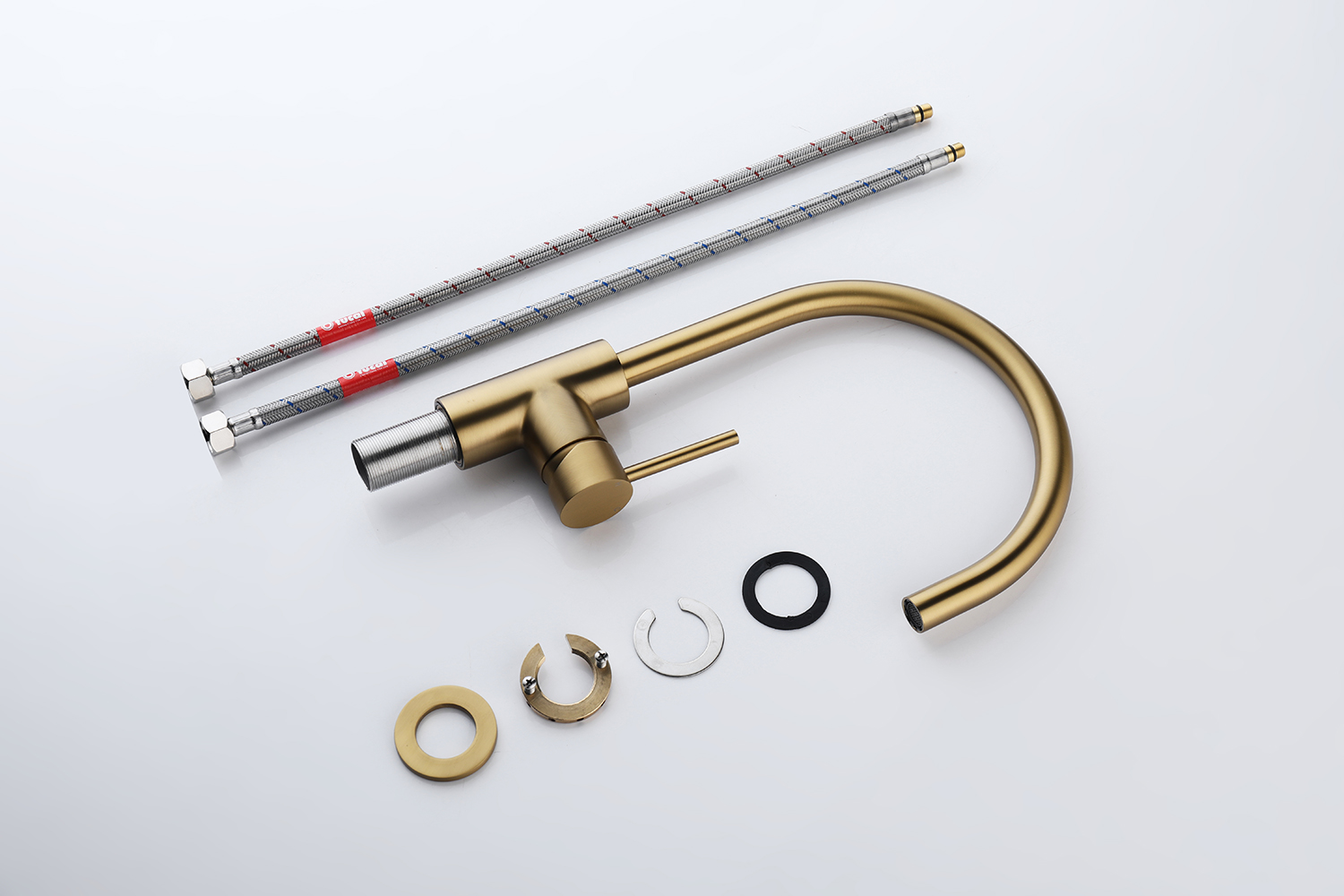 brushed gold kitchen faucet